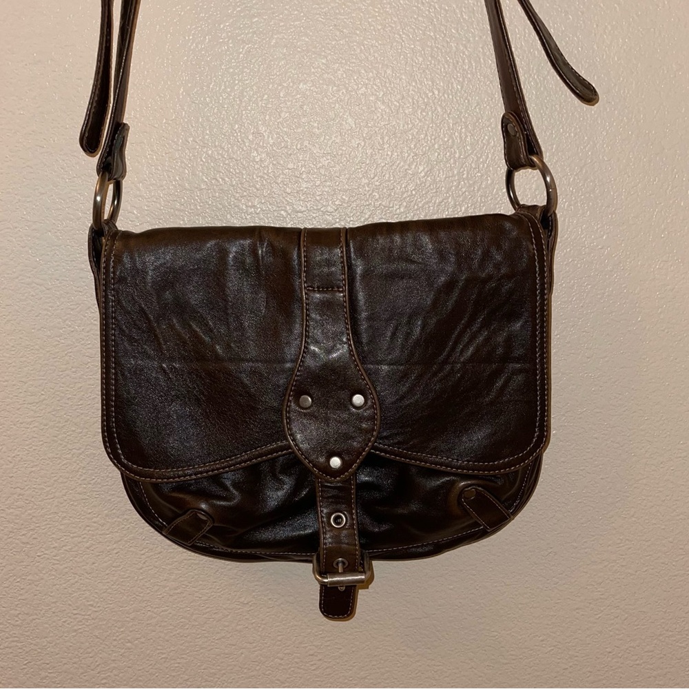 Unlisted Orange and Brown Crossbody Bag